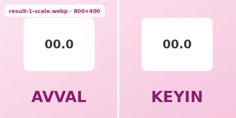 1-ishtirokchi: avval va keyin tarozi ko‘rsatkichi