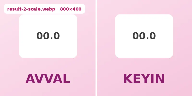 2-ishtirokchi: avval va keyin tarozi ko‘rsatkichi